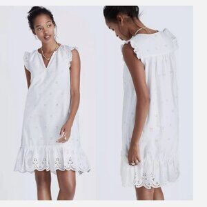 Madewell white eyelet garden Dress NWT